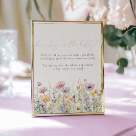 Póster Bebé morado en juego de flor silvestre floral