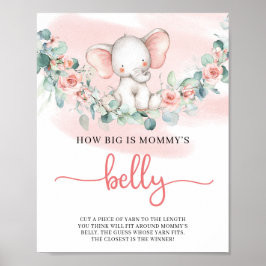 Póster Bebé Niña Elefante eucaliptus mommys juego del vie