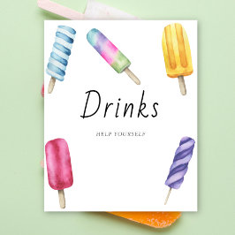 Póster Bebé paleta - BEBIDAS, SíRVETE