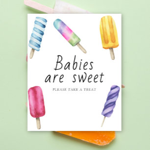 Póster Bebé paleta cumpleaños - los bebés son dulces