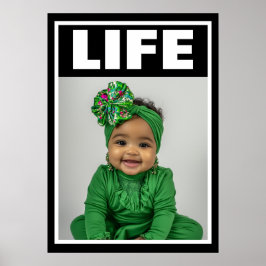 Póster Bebé Pro-Vida Hermosa Negra Niña Sonriendo
