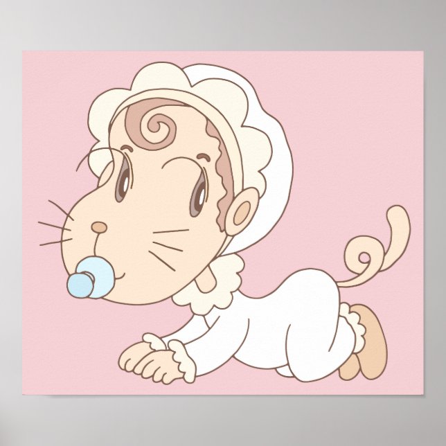 Póster Bebé que parece un gato. (Frente)