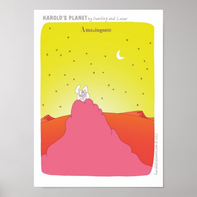 Póster bebé "recién nacido" "HAROLD'S PLANET" (Frente)
