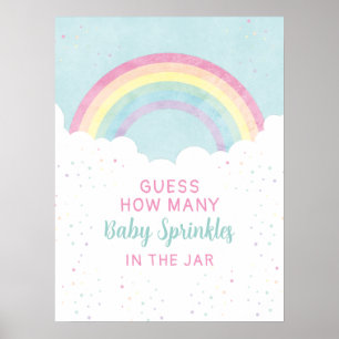 Póster Bebé Rocios Pastel Actividad Arcoiris