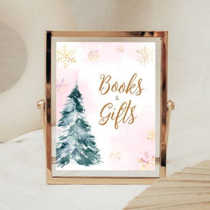 Póster Bebé rosado hace frío fuera de libros y regalos
