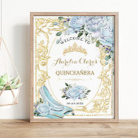 Bebé Rosas Azules Cenicienta Quinceanera