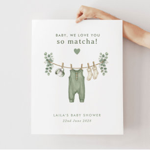Póster Bebé, ¡te queremos tanto Matcha! Bienvenida a la f