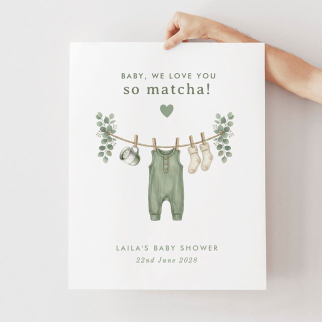 Póster Bebé, ¡te queremos tanto Matcha! Bienvenida a la f (Subido por el creador)