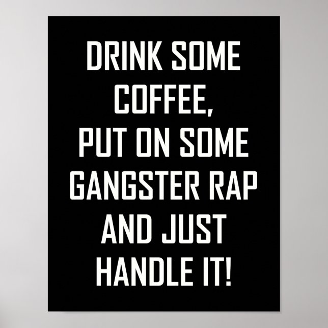 PÓSTER BEBE UN POCO DE CAFÉ... (Frente)