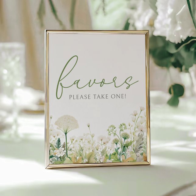 Póster Bebé verde en el Rótulo de flores silvestres en fl (Subido por el creador)