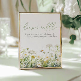 Póster Bebé verde en flor silvestre de sangre Raffle