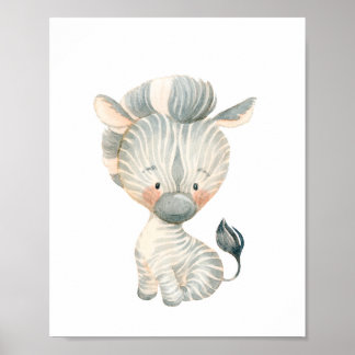 Póster Bebé Zebra Nursery Wall Art