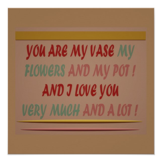 PÓSTER BEBER A ROMANCE AMOR Y HUGS (Anverso)