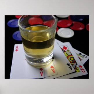 Póster Beber y Poster de juegos de azar