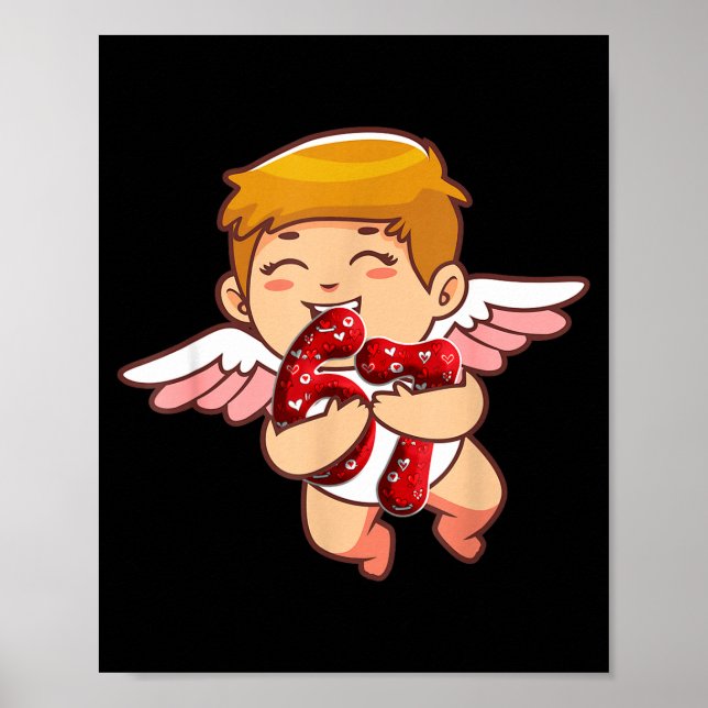 Póster Bebés 6 7 Meme Seis Siete Cud Día de San Valentín (Frente)