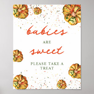 Póster Bebés de calabaza Boho rústicos son dulces