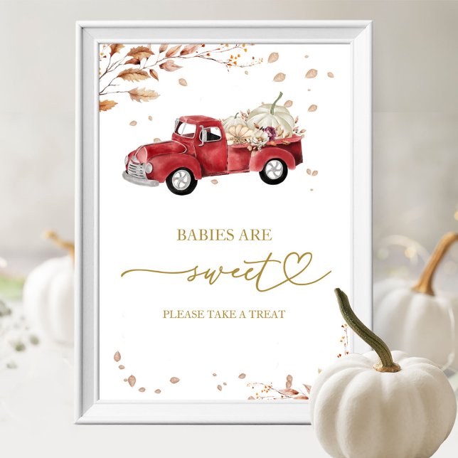 Póster Bebés de Camioneta Roja de Otoño son Dulces Fiesta (Subido por el creador)