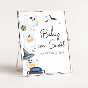 Póster Bebés de Halloween azul son dulces