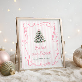 Póster Bebés del Árbol de Navidad son Dulces Toma un Rega