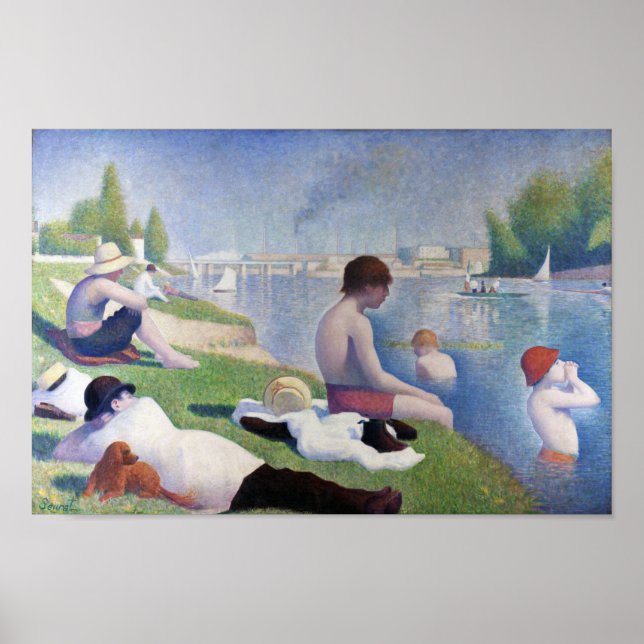 Póster Bebés en Asnieres, Seurat (Frente)