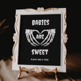 Póster Bebés góticos son Rótulo de Baby Shower de Hallowe