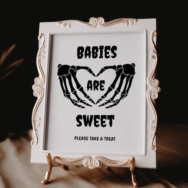 Póster Bebés góticos son Rótulo de Baby Shower de Hallowe (Subido por el creador)