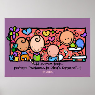 Póster ¡Bebés por todas partes! poster de personalizable