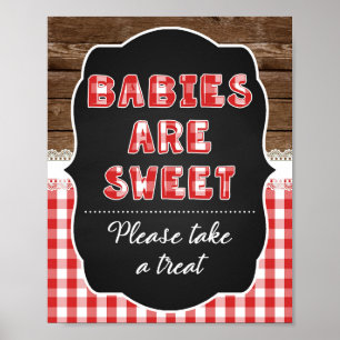 Póster Bebés R Rótulo Favor Dulce - Bebé Rojo Q