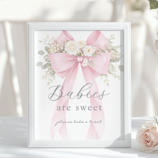Póster Bebés son dulces Lazo Coquette Rosa (Subido por el creador)