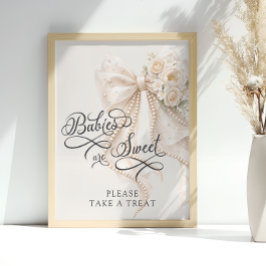 Póster Bebés Son Dulces Toma Un Regalo Arco Floral