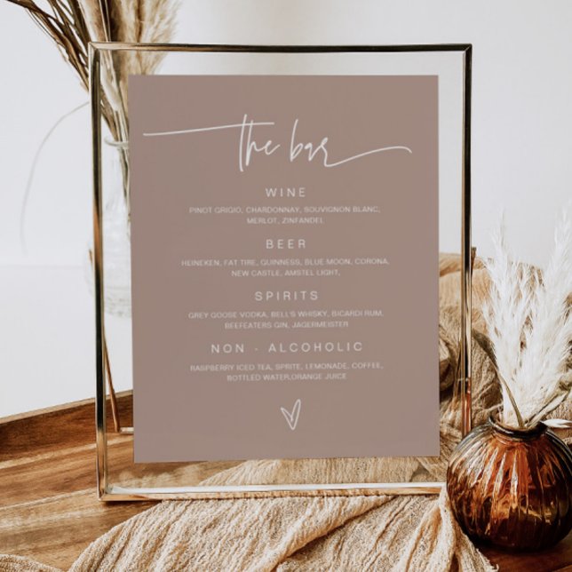 Póster Bebida boda Menú Barra Rótulo Poster de recepción  (Subido por el creador)