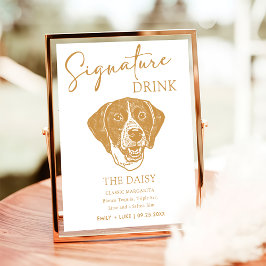 Póster Bebida Boda personalizada de punteros