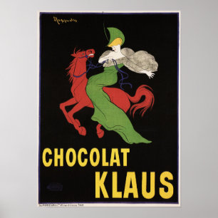 Póster Bebida CHOCOLAT KLAUS Y Art Decó Vintage