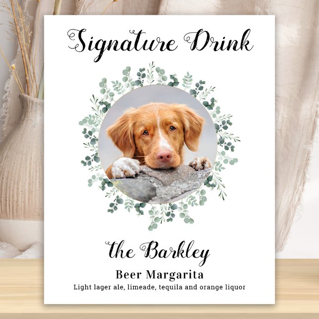 Póster Bebida con firma Perro barra foto personalizada bo (Subido por el creador)