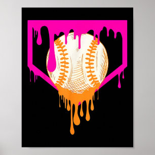 Póster Bebida De Béisbol Para Niños Jóvenes Jóvenes Con H