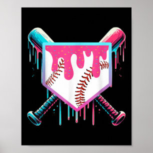 Póster Bebida De Béisbol Para Niños Jóvenes Jóvenes Con H
