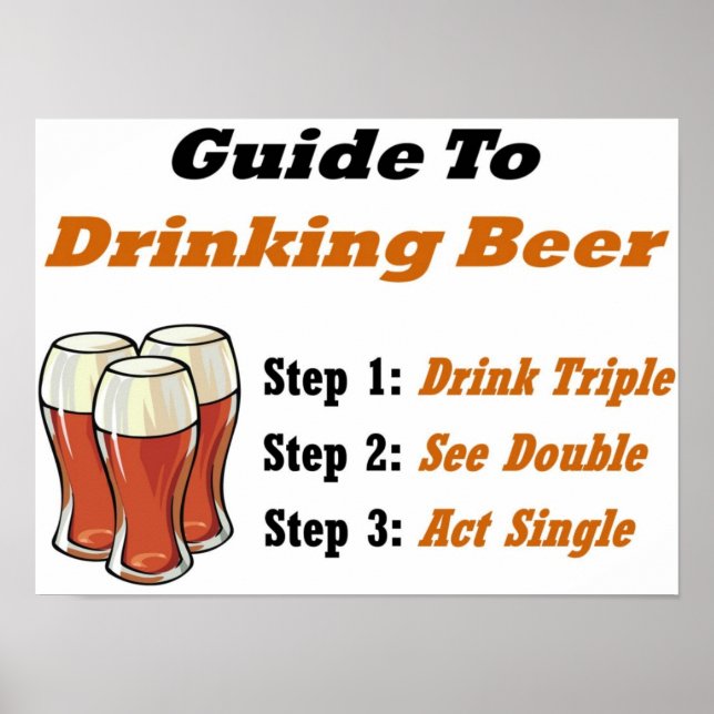 Póster Bebida de cerveza completa (Frente)
