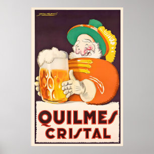 Póster Bebida de cerveza Quilmes Cristal Bebida de vino M