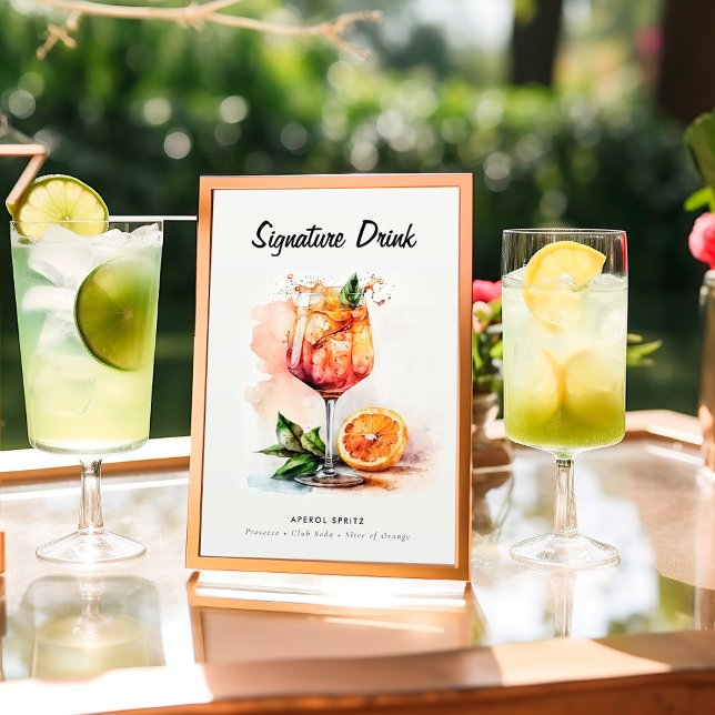 Póster Bebida de firma Aperol Spritz Bridal Shower (Subido por el creador)
