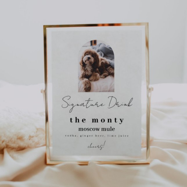 Póster Bebida de firma de mascota con foto (Subido por el creador)