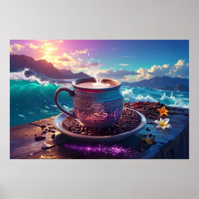 PÓSTER BEBIDA DE LOS DIOSES - CACAO (Frente)