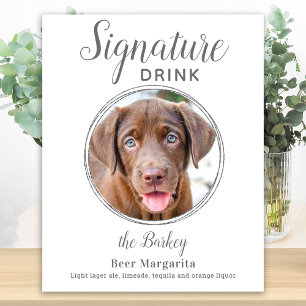 Póster Bebida emblemática Foto de boda del elegante perro