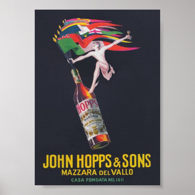 Póster Bebida John Hopps y Sons Mazzara del Vallo (Frente)