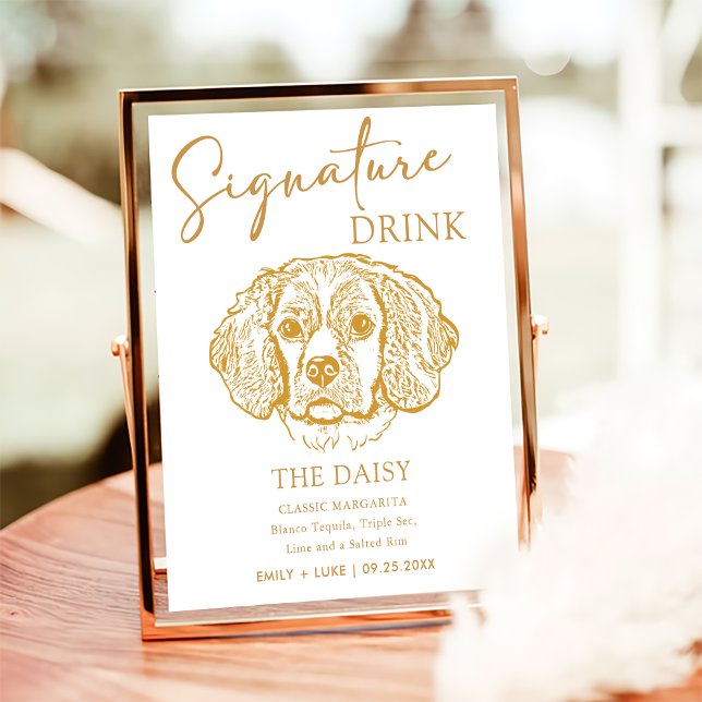 Póster Bebida personalizada con firma de Cocker Spaniel (Subido por el creador)