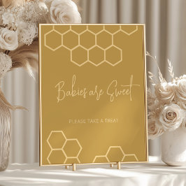 Póster Bebidas beige de miel Baby Shower Los bebés son po