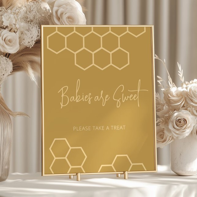 Póster Bebidas beige de miel Baby Shower Los bebés son po (Subido por el creador)