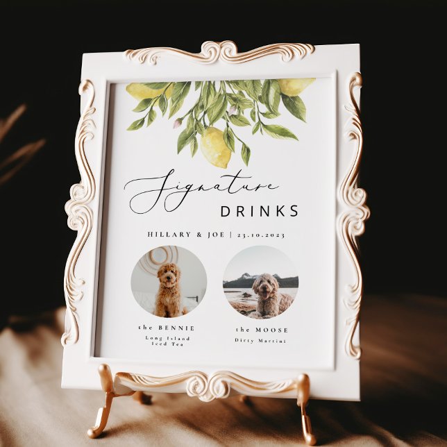 Póster Bebidas con firma de Boda mascota mediterráneo lim (Subido por el creador)