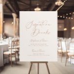 Póster Bebidas con firma de estilo Rosa Gold Idyllic<br><div class="desc">Este rosa poster de  dorado,  idílico y elegante,  es perfecto para un boda rústico. El diseño,  sencillo y elegante,  presenta una tipografía de escritura clásica y elegante en oro rosa. Personalice el cartel con los nombres de la novia y el novio y su bebida favorita.</div>