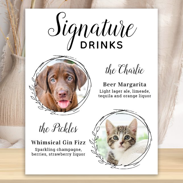 Póster Bebidas con Firma Personalizada Bar para Perros Fo (Subido por el creador)