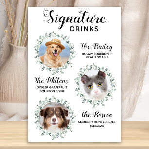 Póster Bebidas con nombre propio Bodas de mascotas 3 Cóct